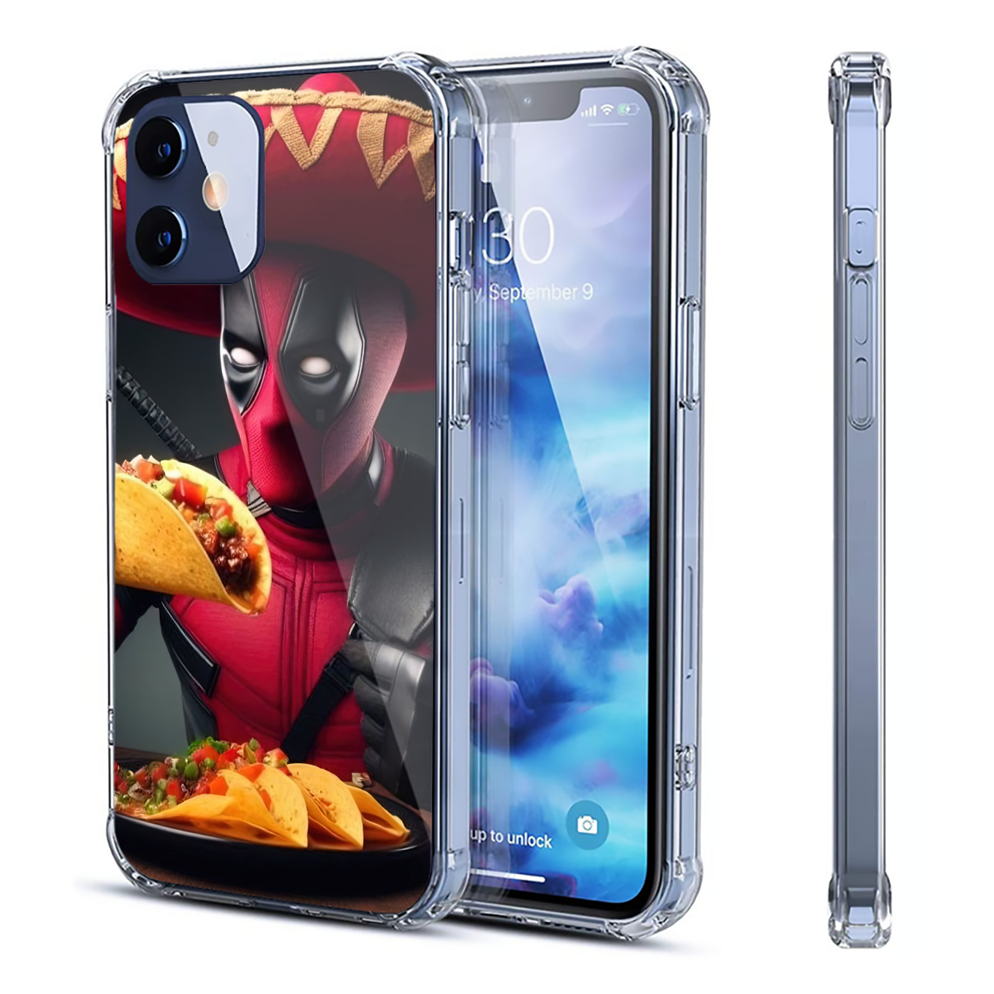 （画像用） Deadpool デッドプール 【iPhone 12シリーズ対応】透明スマホケース（クリアソフトケース）